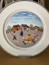 Villeroy & Boch DESIGN NAIF # 3. 10.5" Dinner Plate Farm Yard. Pre Owned Perfect