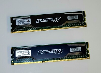 Crucial Ballistix Sport 16GB 8GB x DDR3-1600 PC3-12800 Desktop Game  Memory