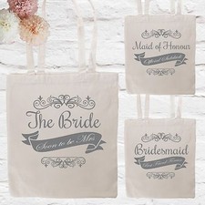 Tote Canvas Bag Wedding Bridal Bride Bridesmaid Hens Day Night Shower Gift
