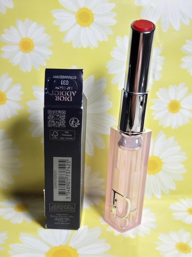 Dior Addict Lip Glow Lip Balm 031 STRAWBERRY FULL SIZE NEW IN BOX - Picture 6 of 6