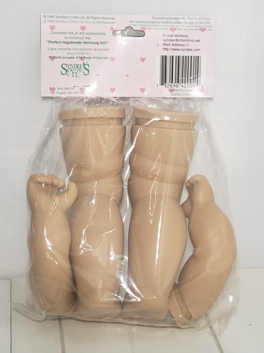 Syndee’s Crafts 1990 Vinyl Heirloom Doll Legs & Arms NOS #42001 Medium 1990 - Picture 6 of 7