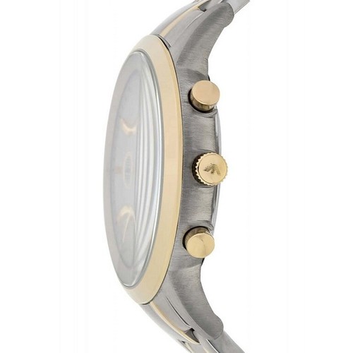 NEW GENUINE EMPORIO ARMANI AR11076 RENATO TWO TONE SILVER & GOLD TONE MENS WATCH - Picture 4 of 8