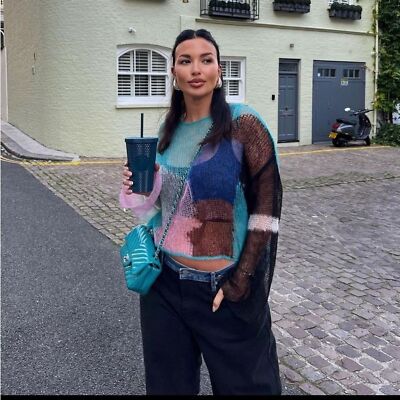 ZARA colorblock open knit sweater 2142/158 | eBay ZARA colorblock open knit sweater 2142/158 | eBay