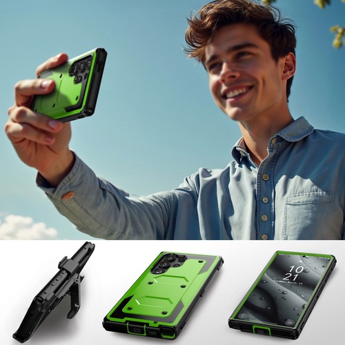 Funda/Protector de Pantalla con Clip de Cinturón Ultra Resistente para Samsung Galaxy S23/FE/Ultra Resistente - Imagen 71 de 103