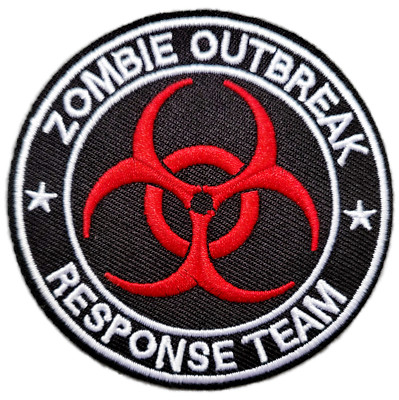 1pcs Zombie Outbreak Response Team Applique Embroidery Patch Iron on or Sew-3''