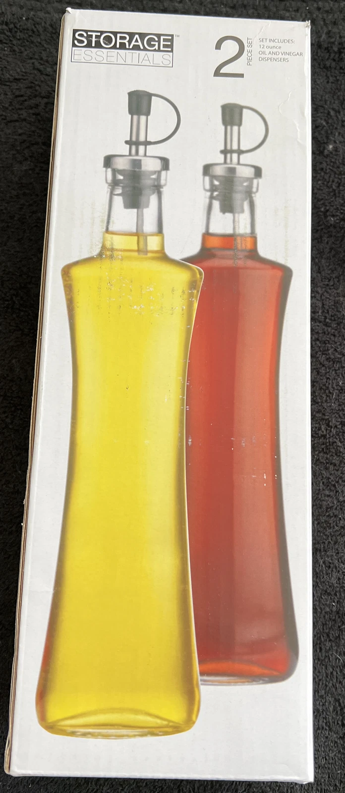 Storage Essentials 12 Ounces Oil and Vinegar Dispenser Set