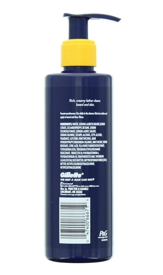 Jabón facial y barba Gillette Enrich, bomba todo en uno rica espuma cremosa de 7,3 oz Foto 3 de 3
