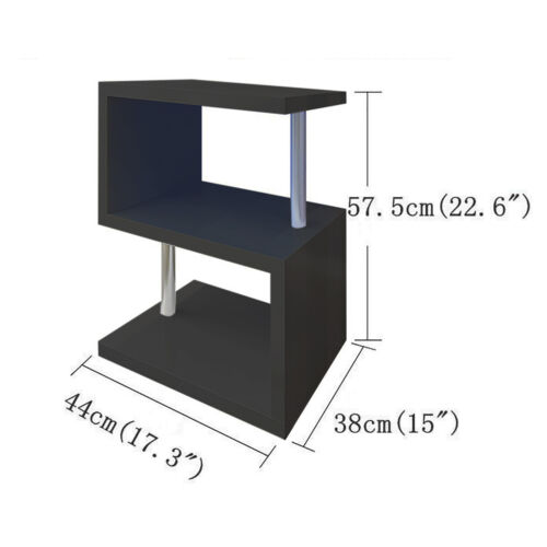 3-Tier RGB LED High Gloss Coffee Table Sofa Side End Table Living Room Furniture - Picture 3 of 25