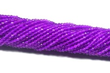 2 Brins 3-4MM LAVANDE AMÉTHYSTE FACETTED RONDELLE GEMSTONES LOOSE BEADS 12"