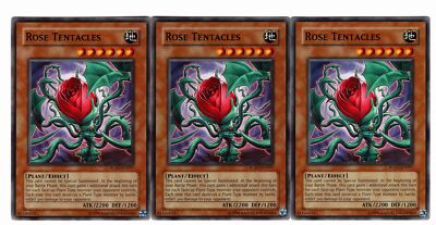 Yugioh- 3X Rose Tentacles - Common - Unlimited - RGBT-EN007 - Near Mint