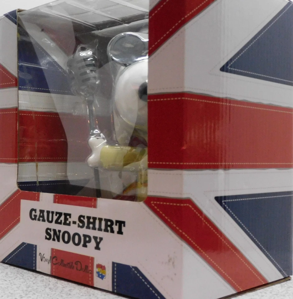 Peanuts Snoopy Gauze Shirt Medicom Ultra Detail Large Figure New in Box HTF - Image 4 of 4