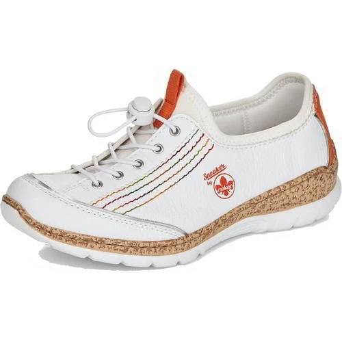 Rieker Womens Ladies Slip On Elasticated White Casual Shoes Trainers Size 4 8