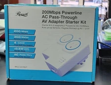 ROSEWILL RPLC-201PKIT  200Mbps Power line AC Pass Through AV Adapter Starter Kit