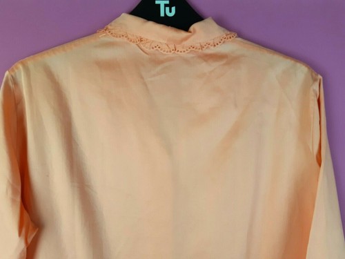 VINTAGE Womens Pink Embroidered 70s Crop Retro Ladies Floral Blouse Top M 12 14 - Picture 10 of 11