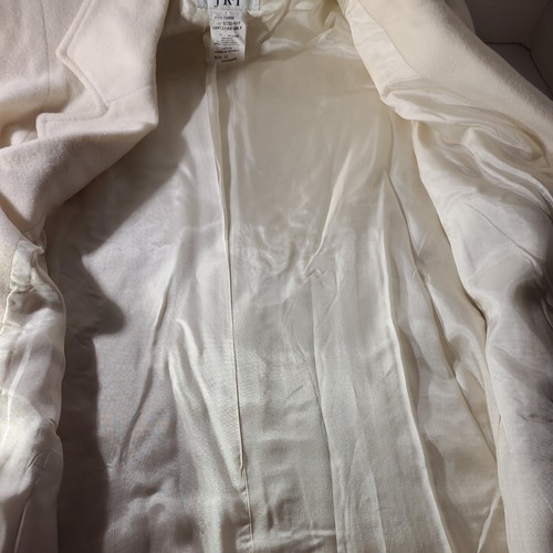VINTAGE J.R.T. Wool Blend Lined Beige Ivory Car Coat Jacket size 12 Average - Picture 5 of 7