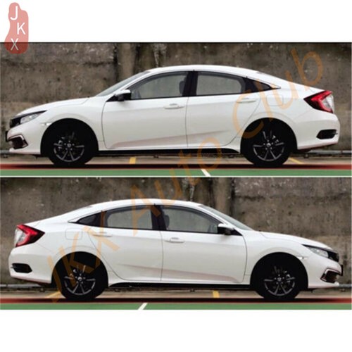 Carbon Fiber Side Skirt Stickers Decal Stripe Assy p For Honda Civic 2016 - 2021 - Picture 5 of 8