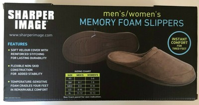 sharper image memory foam slippers