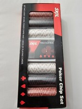 Skil Tools Promotional Poker Chip Set 180 chips and 1 deck NEW