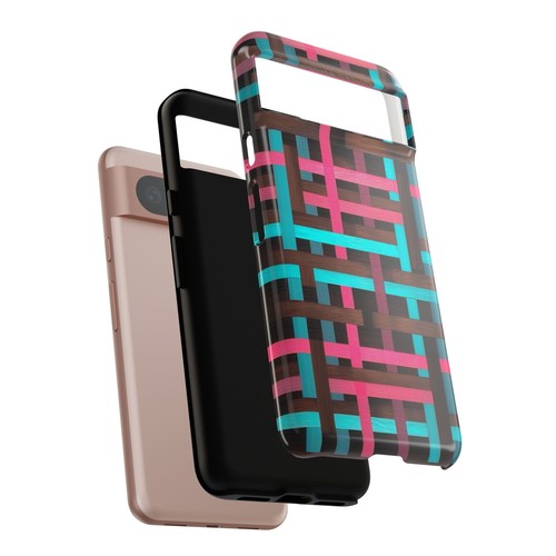 Pink Cyan Birch Grid Phone Case for iPhone, Samsung Galaxy, Pixel - 第 236/240 張圖片