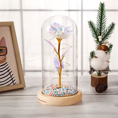 New Galaxy Artificial Rose Flowers Enchanted Rose LED Light Mother's Day Gift - Picture 4 of 18