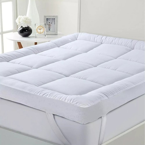 Hotel Quality Mattress Topper 10cm/4Inch Thick Deep Toppers Single Double King - Picture 5 of 18