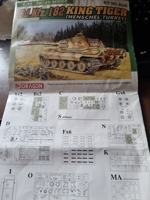 Anleitungsheft für Dragon Kit #6208 1/35 SdKfz 182 Königstiger (Henschel)