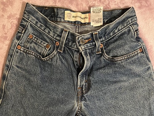 Levis 550 Jeans 26x26 1/2 Size 12 Denim Pockets 100% Cotton Relaxed Fit Mid Rise - Picture 2 of 5