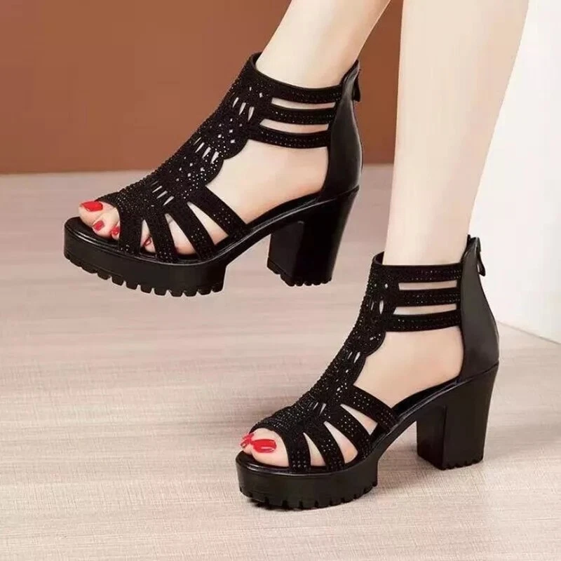 Zapatos De Sandalias Mujer Con Plataforma Y Tacones Sale eBay