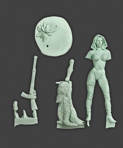 ⭐️Pin Up Series Red hat Hand Miniature Resin figure 80 mm 1/24⭐️ - Picture 12 of 12