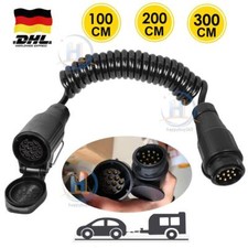 1M/2M/3M Spiralkabel Anhänger Verlängerungskabel 13 polig Stecker Kupplung M/W