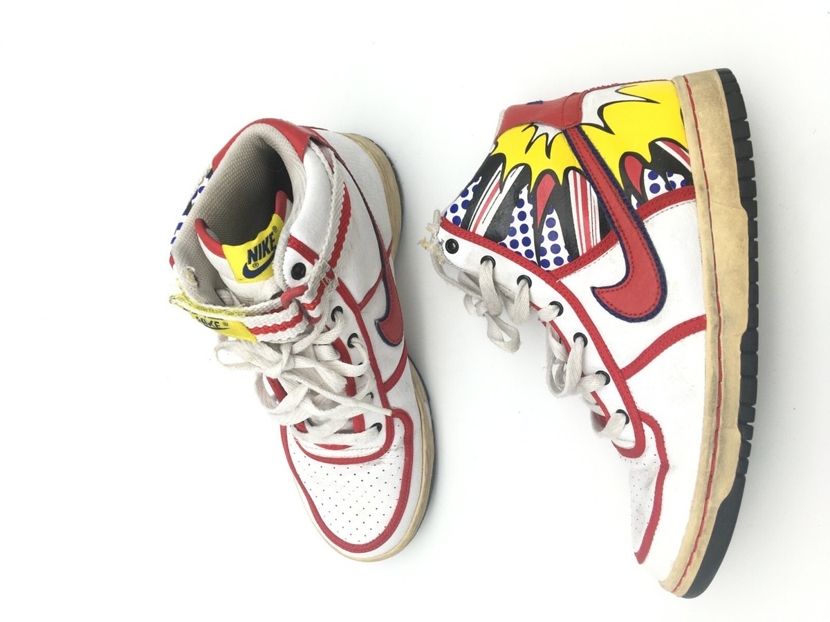 VERY RARE 6Y NIKE VANDAL HIGH POP ART 314674-162 COMIC Roy