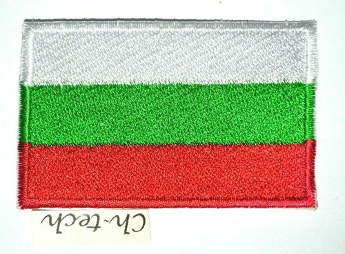 Embroidered Bulgaria Flag Embroidery iron/Sew Clothes Jacket Jeans 7 X 4.3 cm - Picture 2 of 2