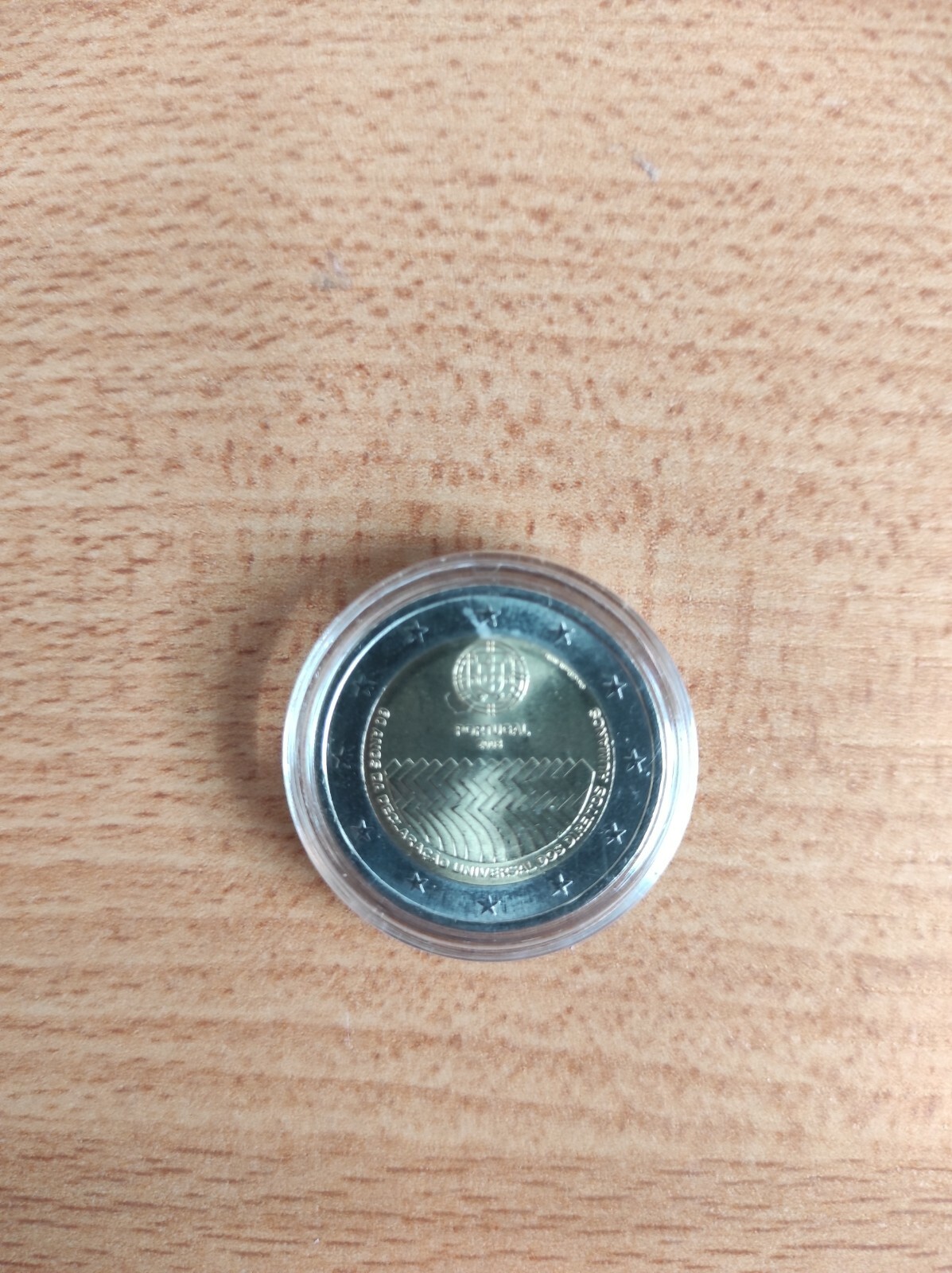 Pièce 2 Euro Portugal 2008 Déclaration Droit HOMME Commémo Neuve Protégé UNC