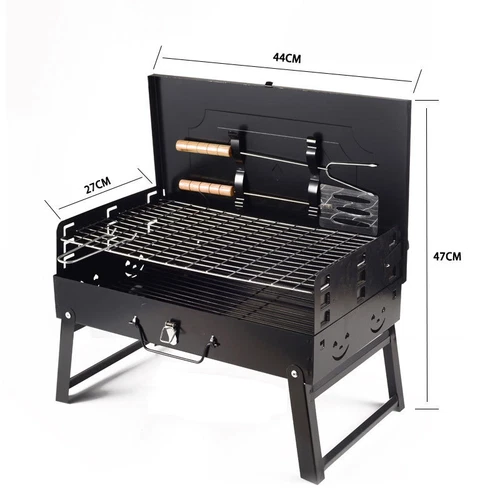 BBQ Grill Holzkohlegrill Campinggrill Klappgrill Tragbar Picknickgrill Terrasse - Bild 7 von 12