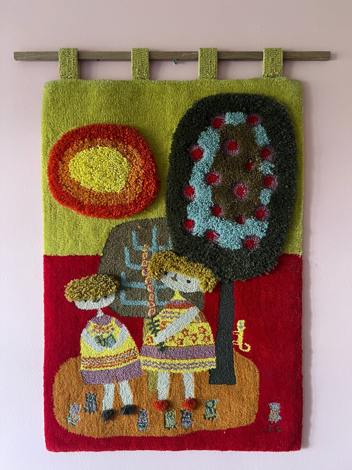 Vintage 1960's Mid Century Modern Evelyn Ackerman ERA Industries Tapestry