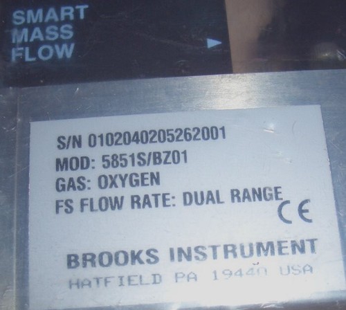 Brooks Smart Mass Flow Oxygen Controller 5851S/BZ01 - Picture 2 of 2