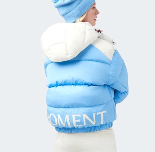 Perfect Moment 'MOMENT PUFFER' Ski Jacket Blue/White Size M - MSRP $895 -50% OFF