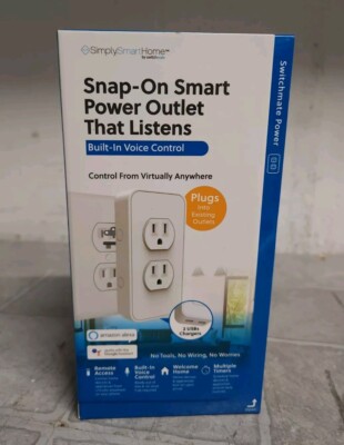 NEW Simply Smart Home Snap On Smart Power Outlet Built In Voice Control