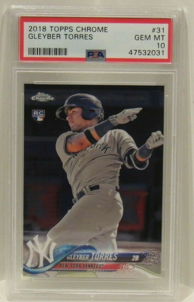 Gleyber Torres 2018 Topps Chrome PSA 10 GEM MINT Rookie New York Yankees