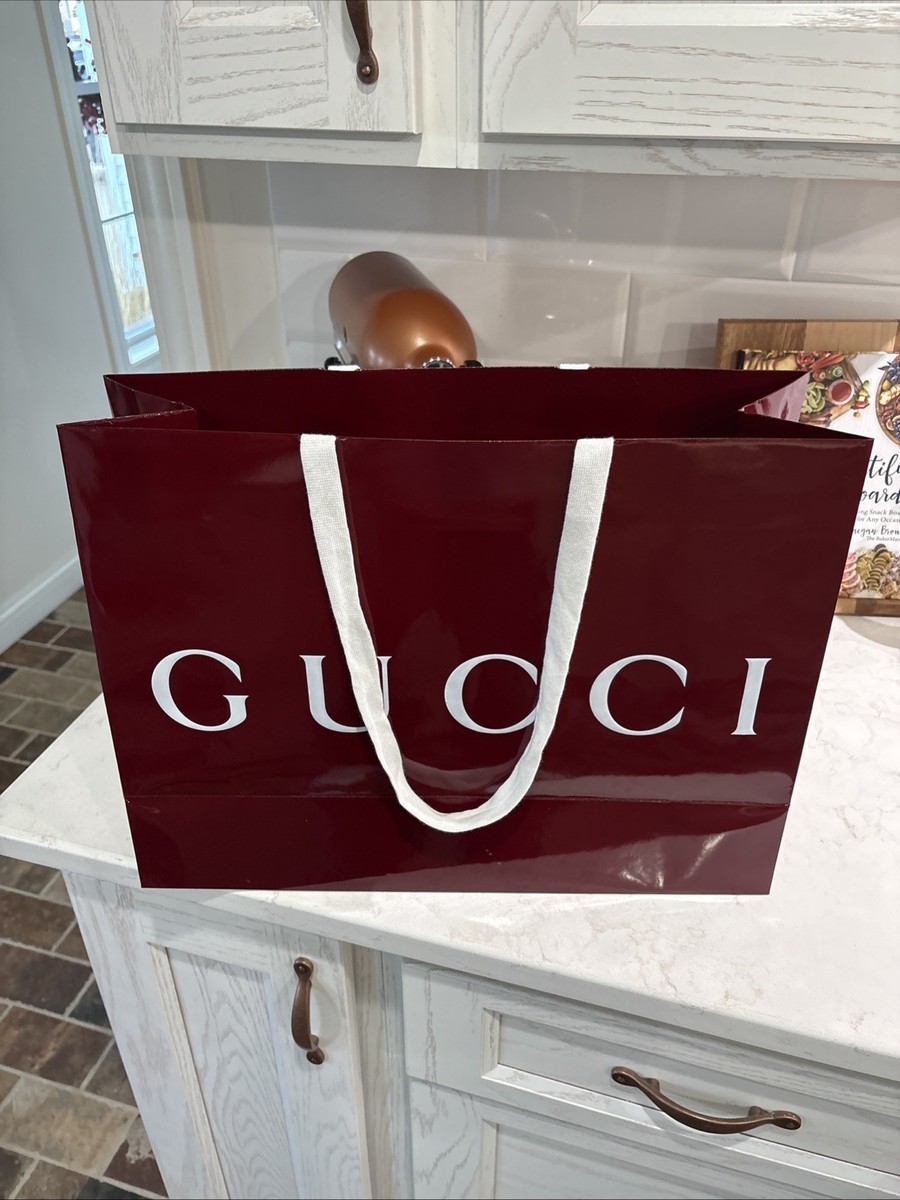 Gucci Authentic Large Shopping Gift Luxury Bag Red 18.75