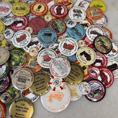Large Lot Le Sueur MN Pioneer Power Assn. Pins Agriculture Tractor Rural 2+ Lbs! - Picture 3 of 8