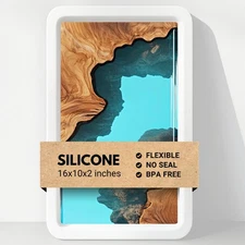 Large Rectangular Resin Table Silicone Mold - Premium Quality, No Seal Required