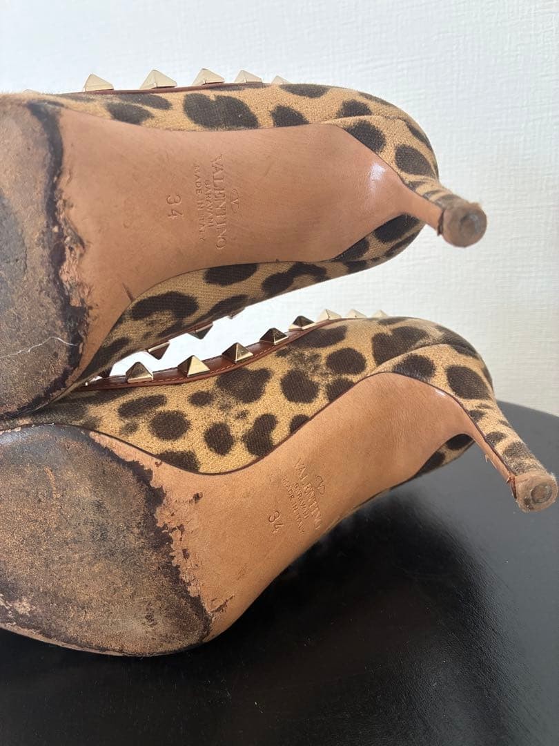 Valentino Garavani Pumps Heel Studded Leopard Brown EU34/US4 116191c thumbnail 18