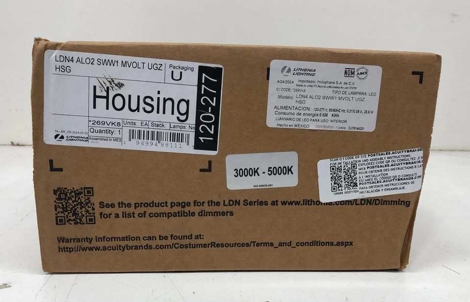 Lithonia Lighting LDN 4 pulgadas Carcasa empotrada de nueva construcción sin clasificación IC *LEER Foto 2 de 3