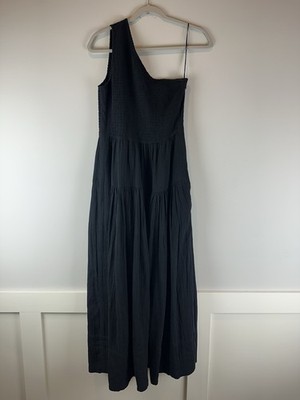 Me+Em Black Cheesecloth Shirred Smocked One Shoulder LBD Date Night Dress 8 | eBay Me+Em Black Cheesecloth Shirred Smocked One Shoulder LBD Date Night Dress 8 | eBay