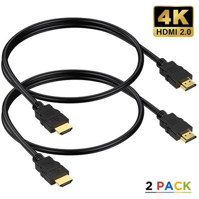 Short Slim 4K UHD HDMI 2.0 Cable 2FT for TV Laptop Monitor Camera PC Monitor PS5