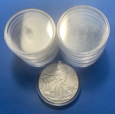 12 - H40 AirTite Holders American Silver Eagle Capsules 40mm ASE Coin Storage