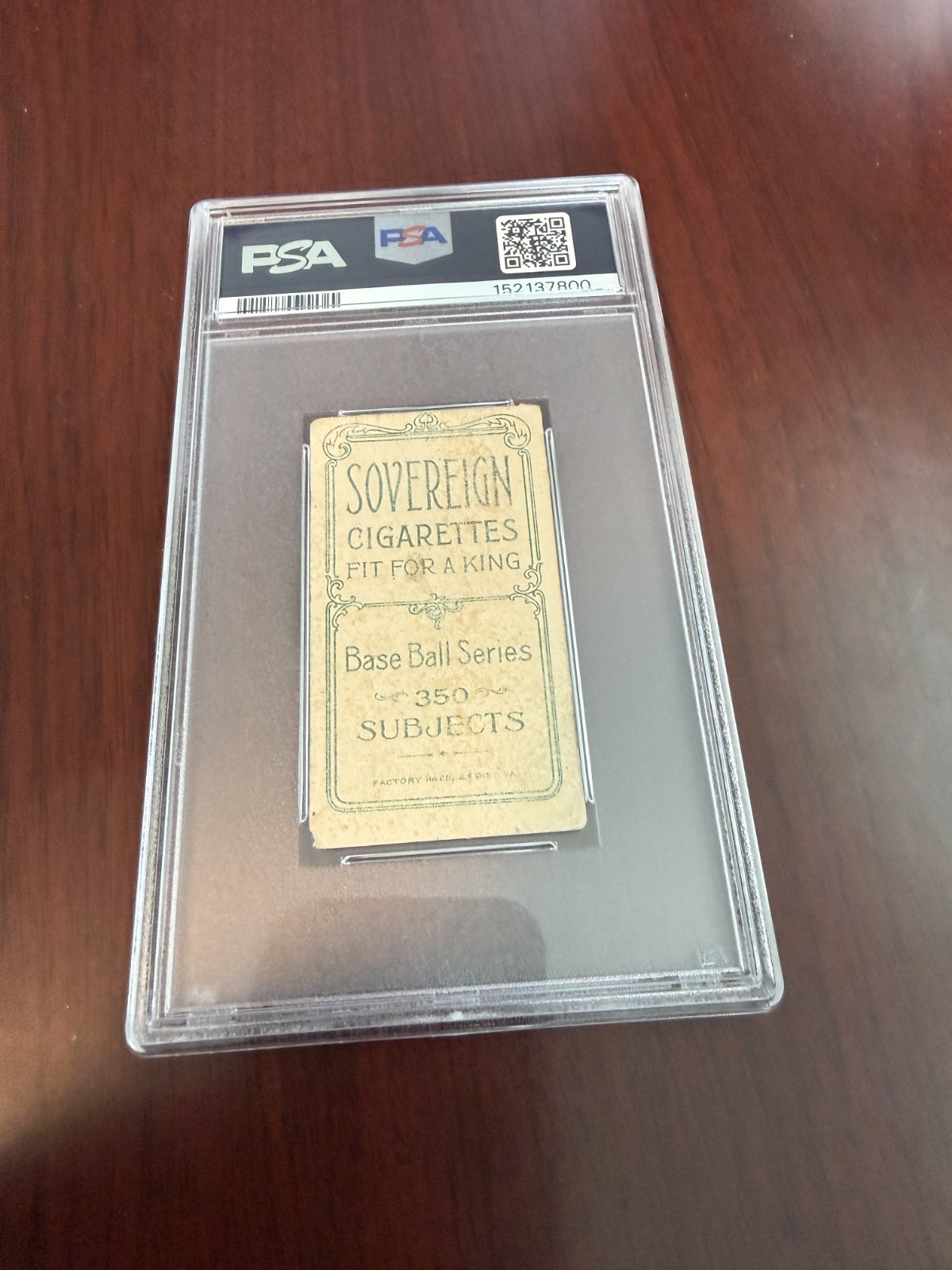 1909-11 T206 Sovereign 350 Bill Milligan. PSA 1.5(mc) view 2