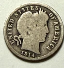 1914-D Barber Dime 90% Silver