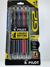 Pilot G2 Fine Point 0.7 mm GEL ASST COLORS Pens INK / FRIXION 5PK USA ONLY 23057